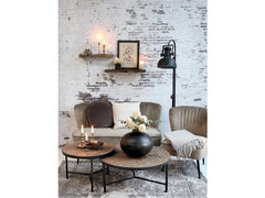 Sofabord med udskæringer 36,5x80,5cm natur by Chic Antique