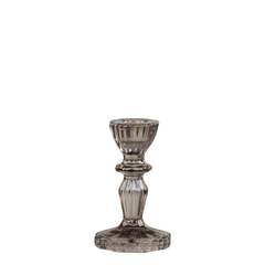 Lysestage med blondekant 10x7 cm Mocca by Chic Antique