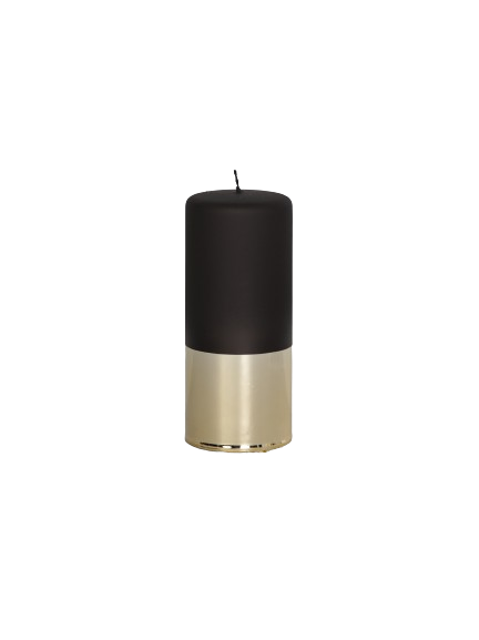 Bloklys Sort/Guld 180x70 mm – 60 timers brændetid by Collect