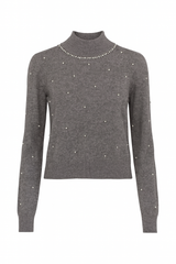 Turtleneck m. Perledetaljer - Ingen Returret by Livia