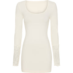 Mary Blouse lace LS Plus by Tim og Simonsen