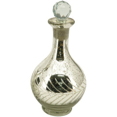 Dekorativ flaske karaffel – Sølv 9x9x21,5 cm Elegant pyntegenstand i glas by Exner