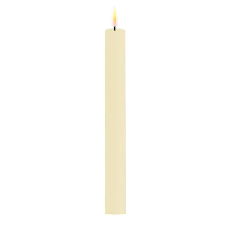 Cream indendørs Kronelys 2 stk (24 cm) by Deluxe