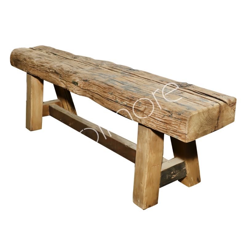 Bench recycled wood 150x26x45cm