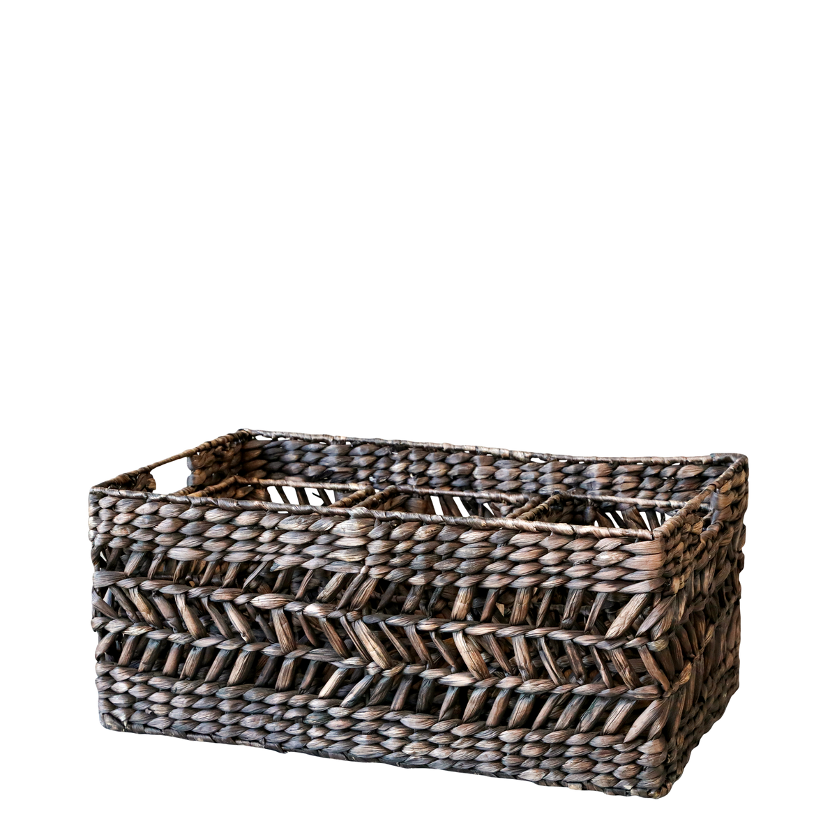 Basket set of 4 H23/L54/W31 cm dark nature