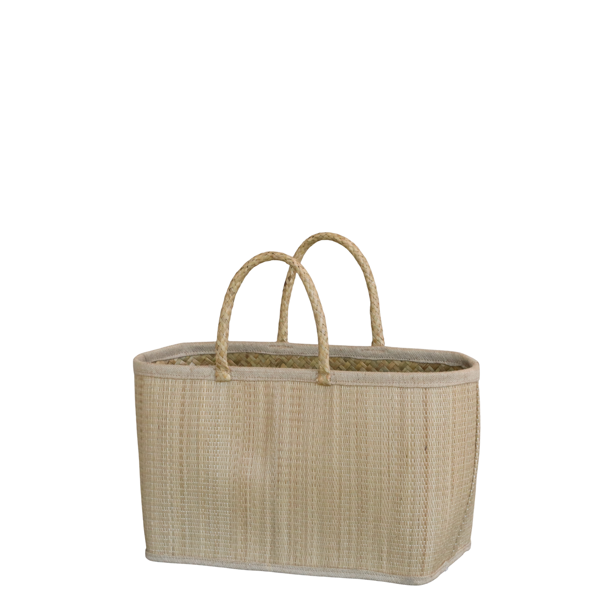 Beach Bag of palm leaves H27/L40/W19 cm nature