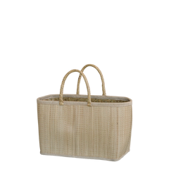 Beach Bag of palm leaves H27/L40/W19 cm nature