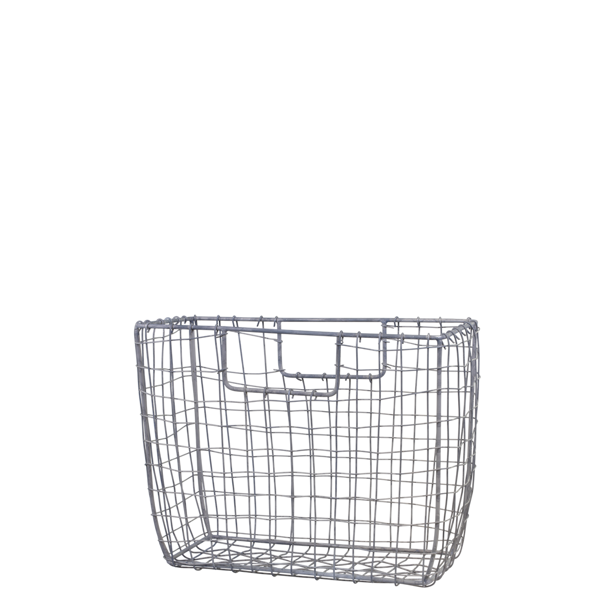 Fil de fer Basket H22/L29/W13 cm antique zinc