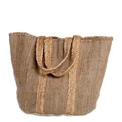 Beach Bag in recycled yarn H60/L40/W30 cm nature