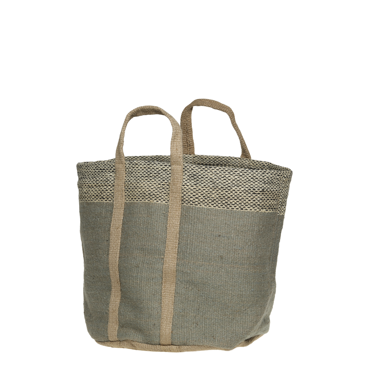 Basket Bag w. handles H40/L40/W40 cm verte