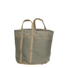 Basket Bag w. handles H40/L40/W40 cm verte