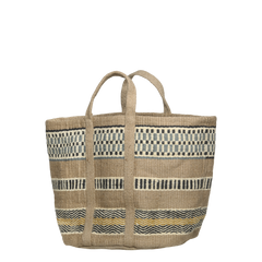 Basket Bag w. handles H40/L40/W40 cm opal