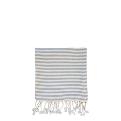 Hammam Towel w. stripes Éternel L90/W45 cm grey