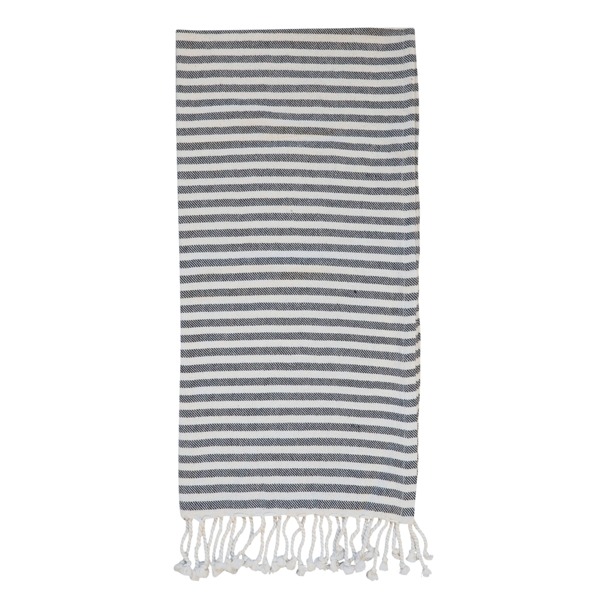 Hammam Bath Sheet w. stripes Éternel L180/W90 cm black