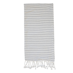 Hammam Bath Sheet w. stripes Éternel L180/W90 cm grey