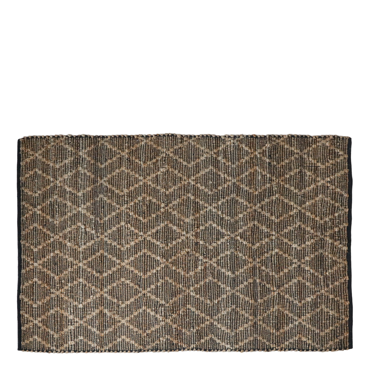 Rug w. pattern L180/W120 cm nature and black