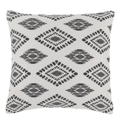 Aix Pillowcase w. ethnic pattern L50/W50 cm white & black