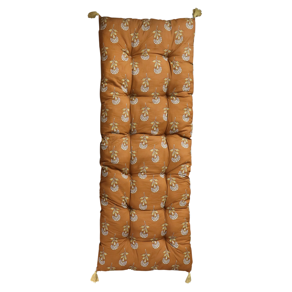 Aix Mattress w. flower pattern L180/W70 cm terracotta