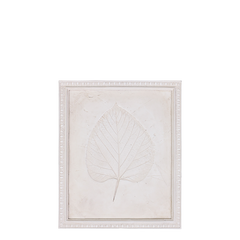 Picture w. leaf relief H28/L23/W1 cm antique cream