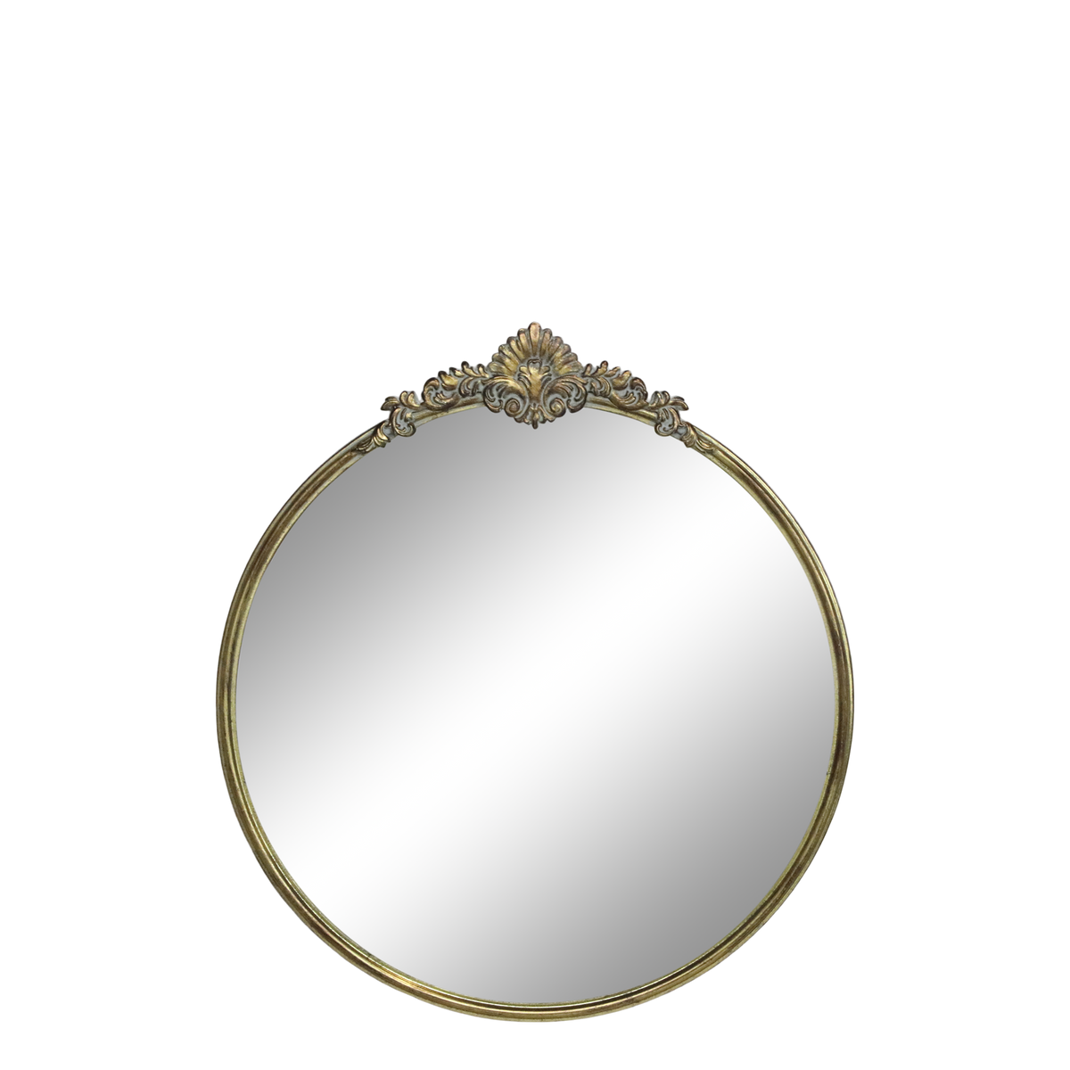 Mirror w. décor edge H66/L60/W3 cm antique brass