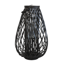 Lantern braided H70/D45 cm black