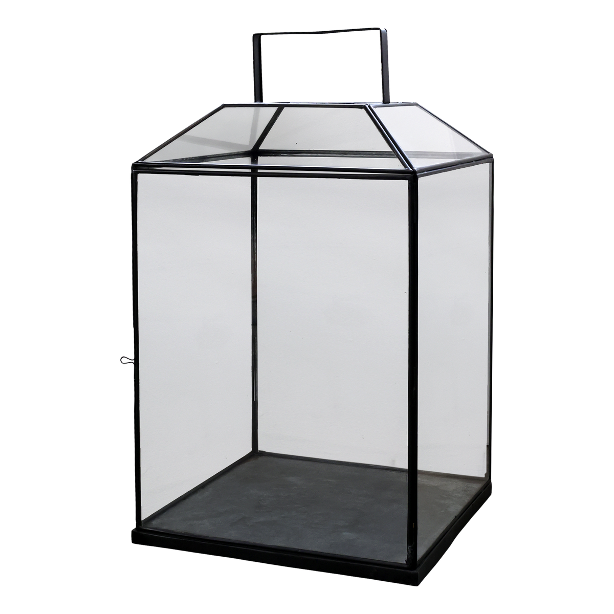 Lantern H72/L42/W42 cm antique black