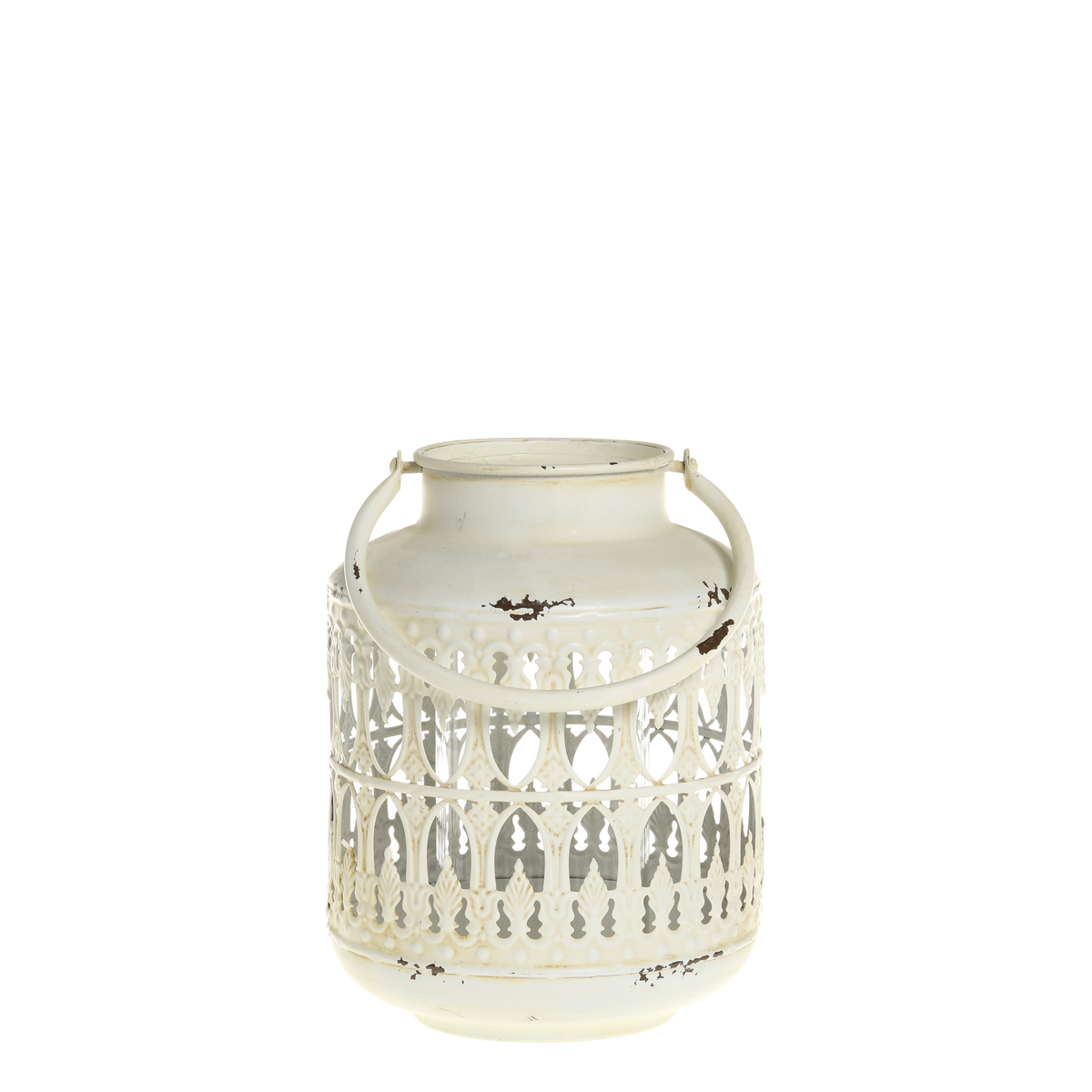 Lantern H19/D14 cm antique cream