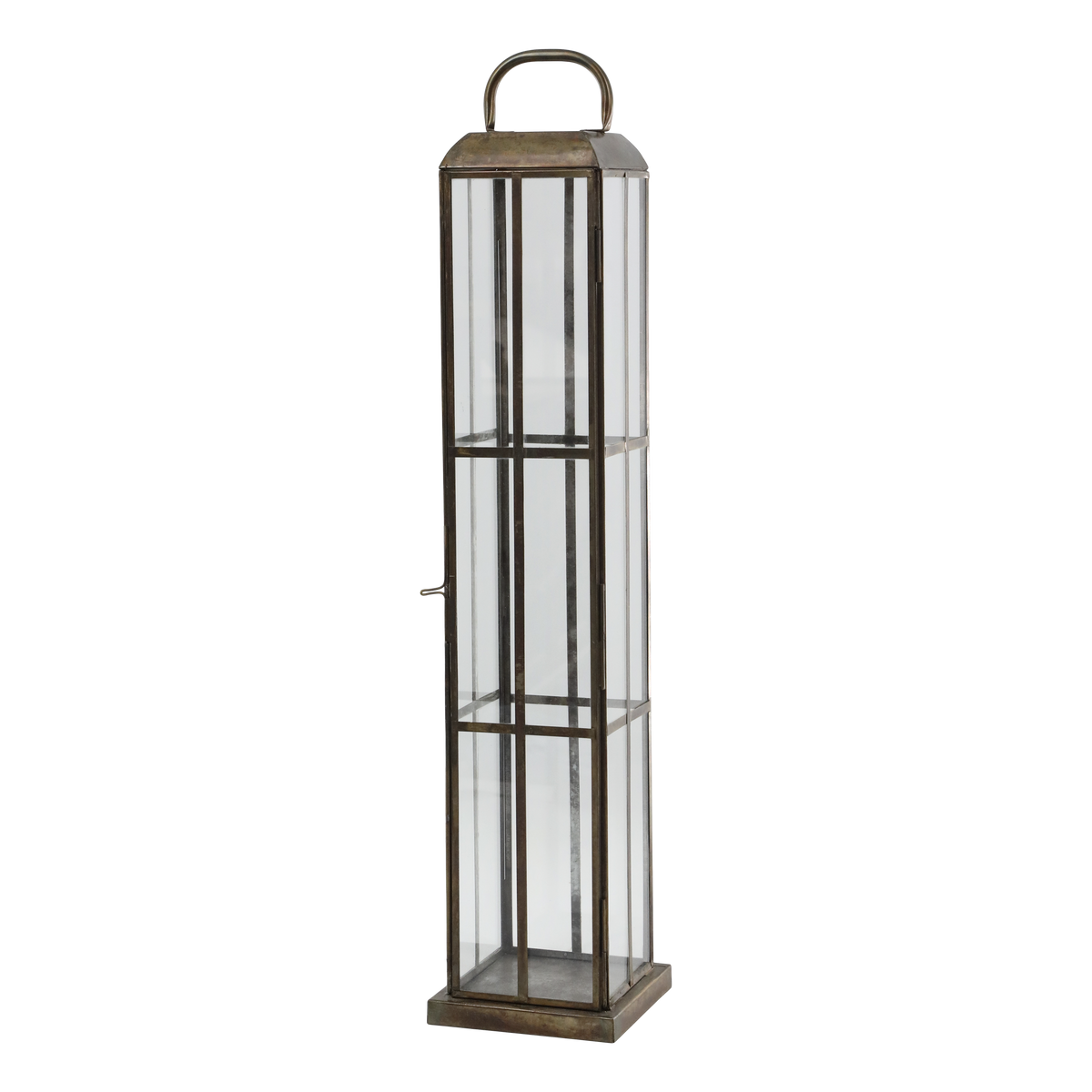 Lantern H60/L13/W13 cm brass