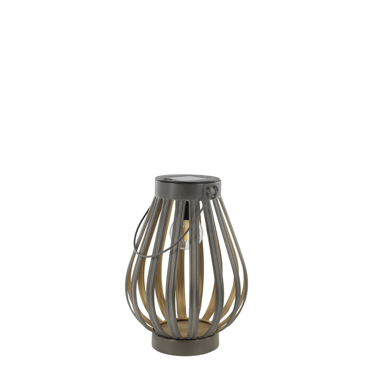 Solar Lantern LED bulb H23/D17 cm antique zinc