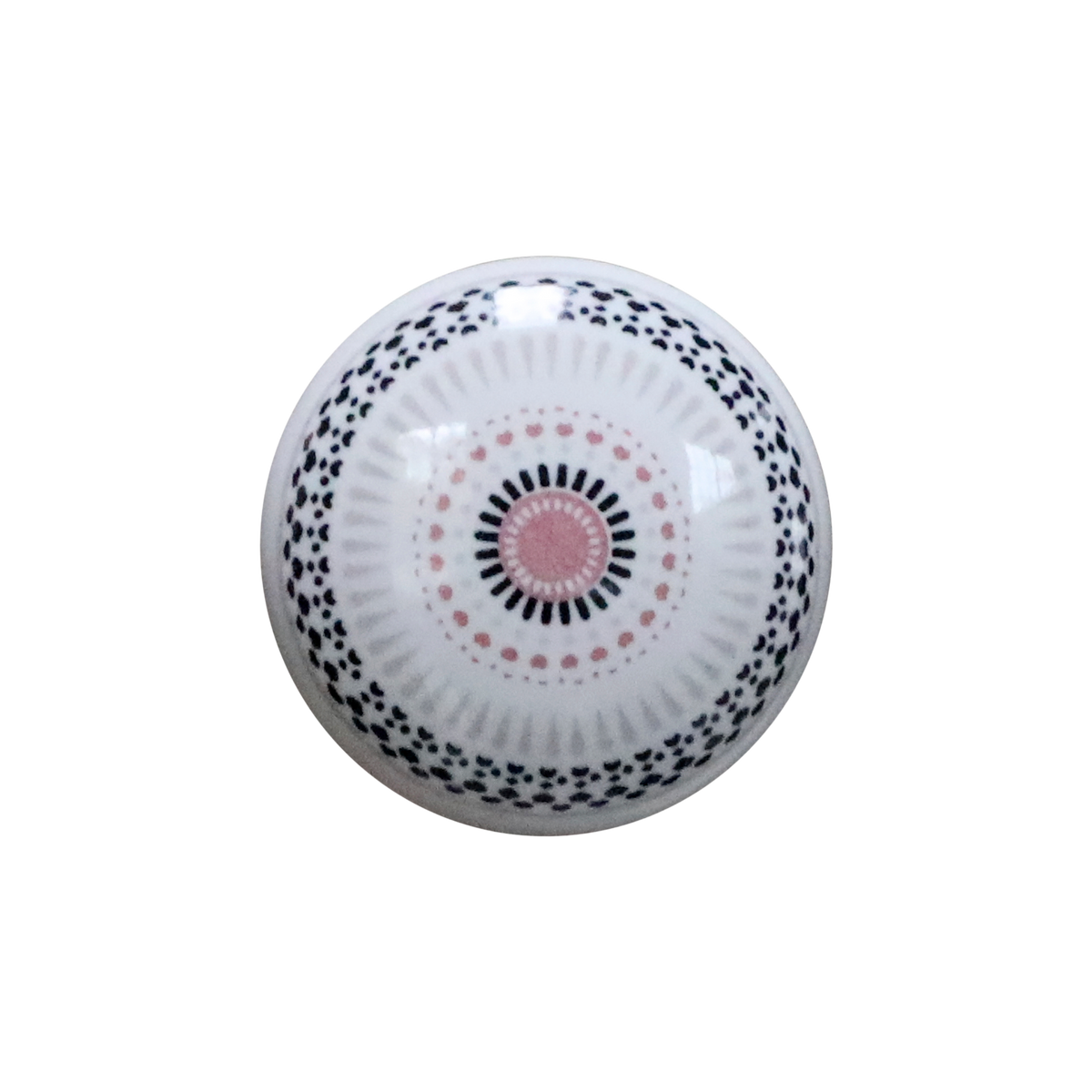 Knob w. pattern D4 cm rose