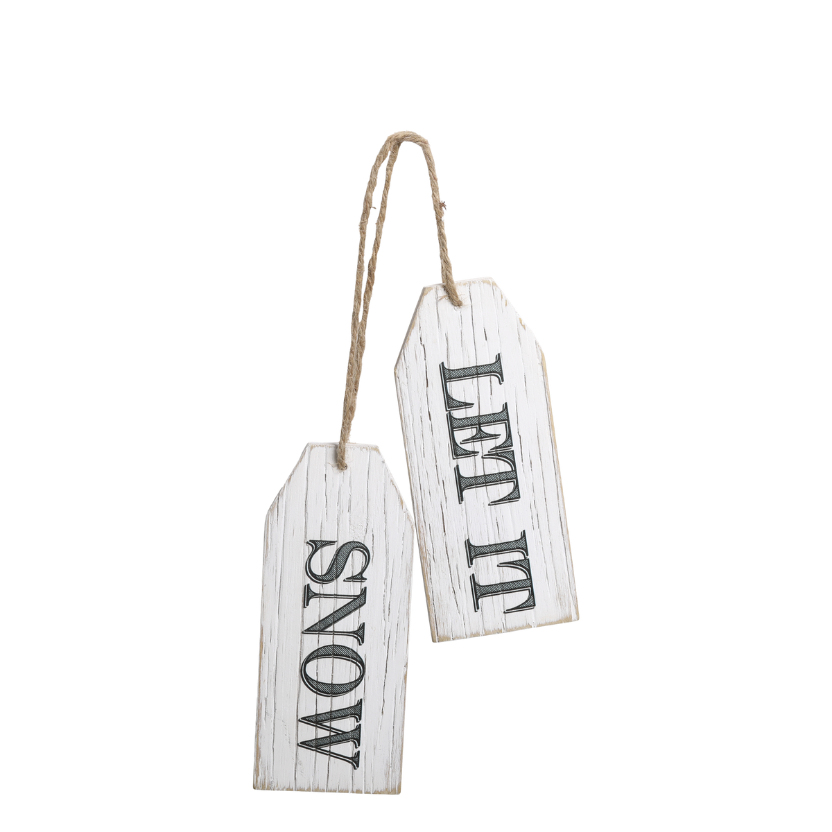 Sign Let It Snow H6.5/L15.5/W1 cm antique white