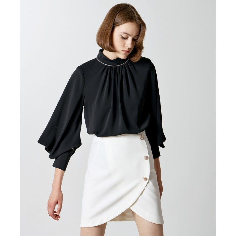 Access Fashion Blouse with rhinestones and sleeves