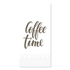 Serviet m. coffee time, L20/B10 cm mocca