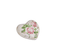 Toulouse Heart w. roses H3.5/L7.5/W7.5 cm fuchsia rose