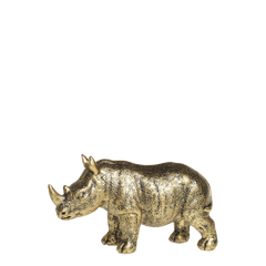 Rhinoceros H12/L19/W7 cm antique brass