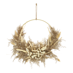 Fleur Wreath w. dried flowers for hanging D35 cm nature