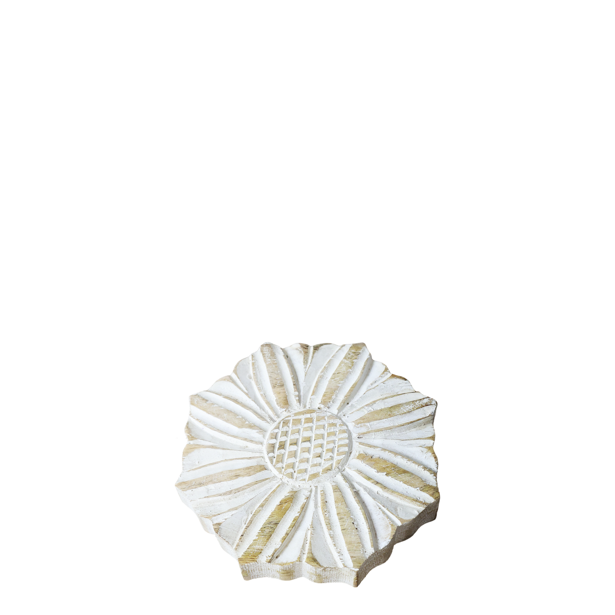 Flower for deco H2.5/D15 cm antique white