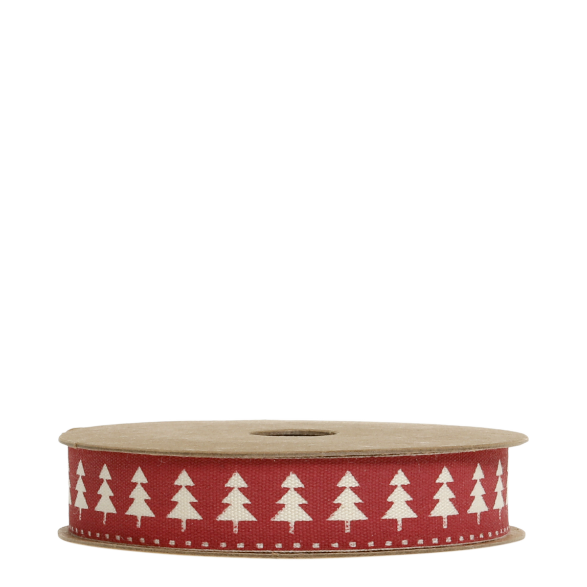 Ribbon w. Christmas trees L5 m/W1.5 cm antique cherry