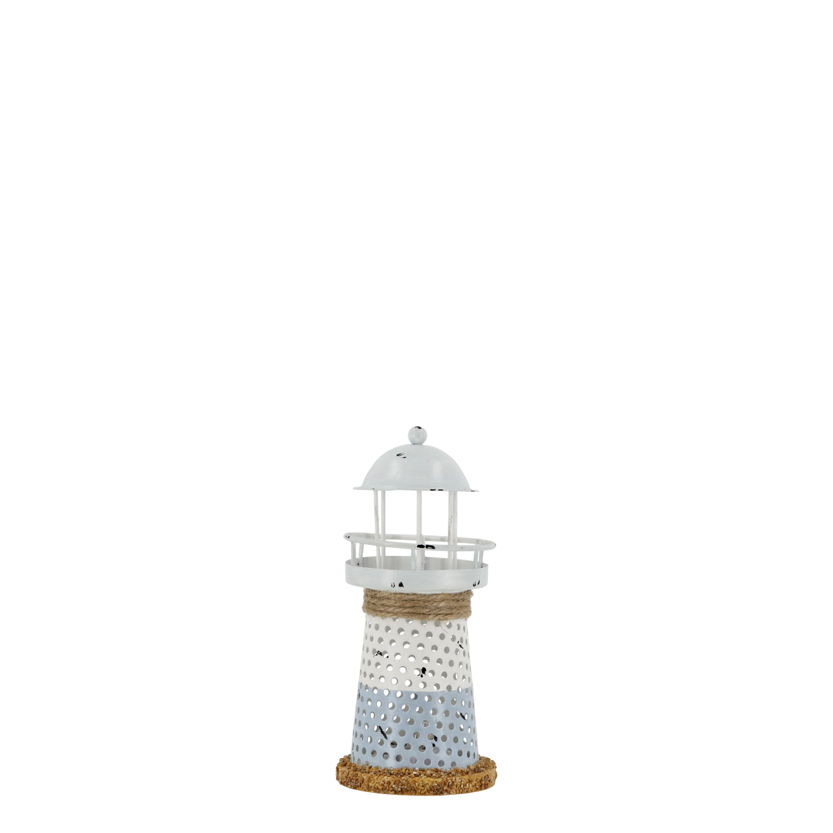 Lighthouse w. LED H15/D6.5 cm ocean