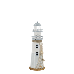 Lighthouse w. LED H28.5/D9.5 cm ocean