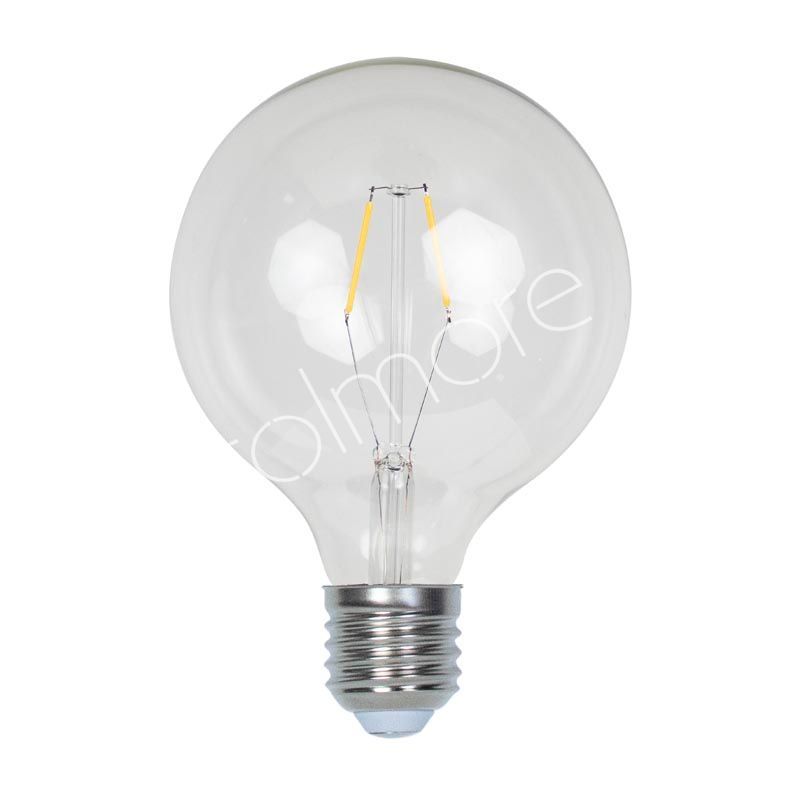 LED Pære G125 E27 2W – Klar – 13x13x16 cm by Colmore