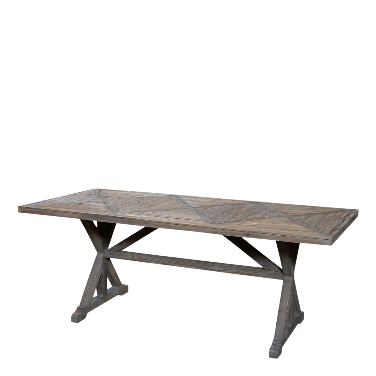 French Dining Table in recycled wood H77/L200/W90 cm nature