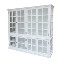 Marseille Display Cabinet w. 8 doors & shelves H195/L220/W55 cm white