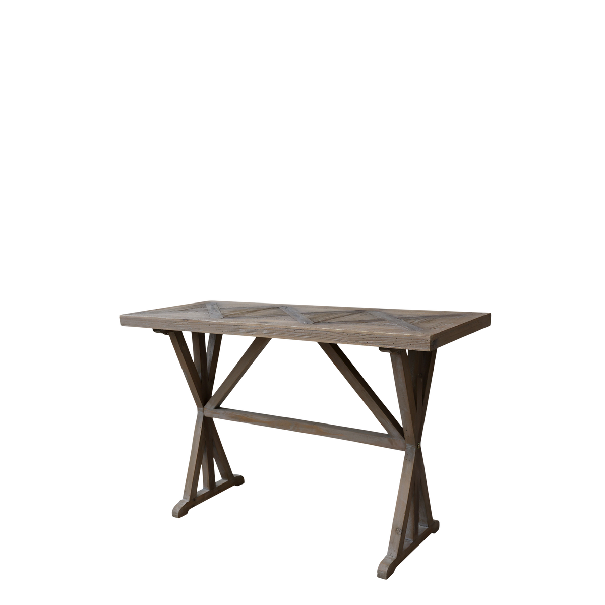 French Table in recycled wood H77/L117/W46 cm nature