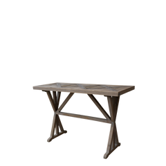 French Table in recycled wood H77/L117/W46 cm nature