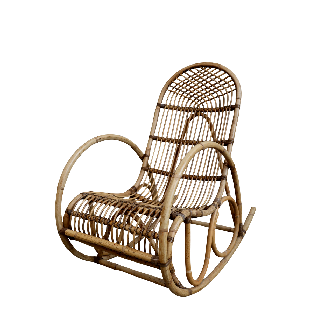 Old French Rocking Chair H100/L106/W58 cm nature