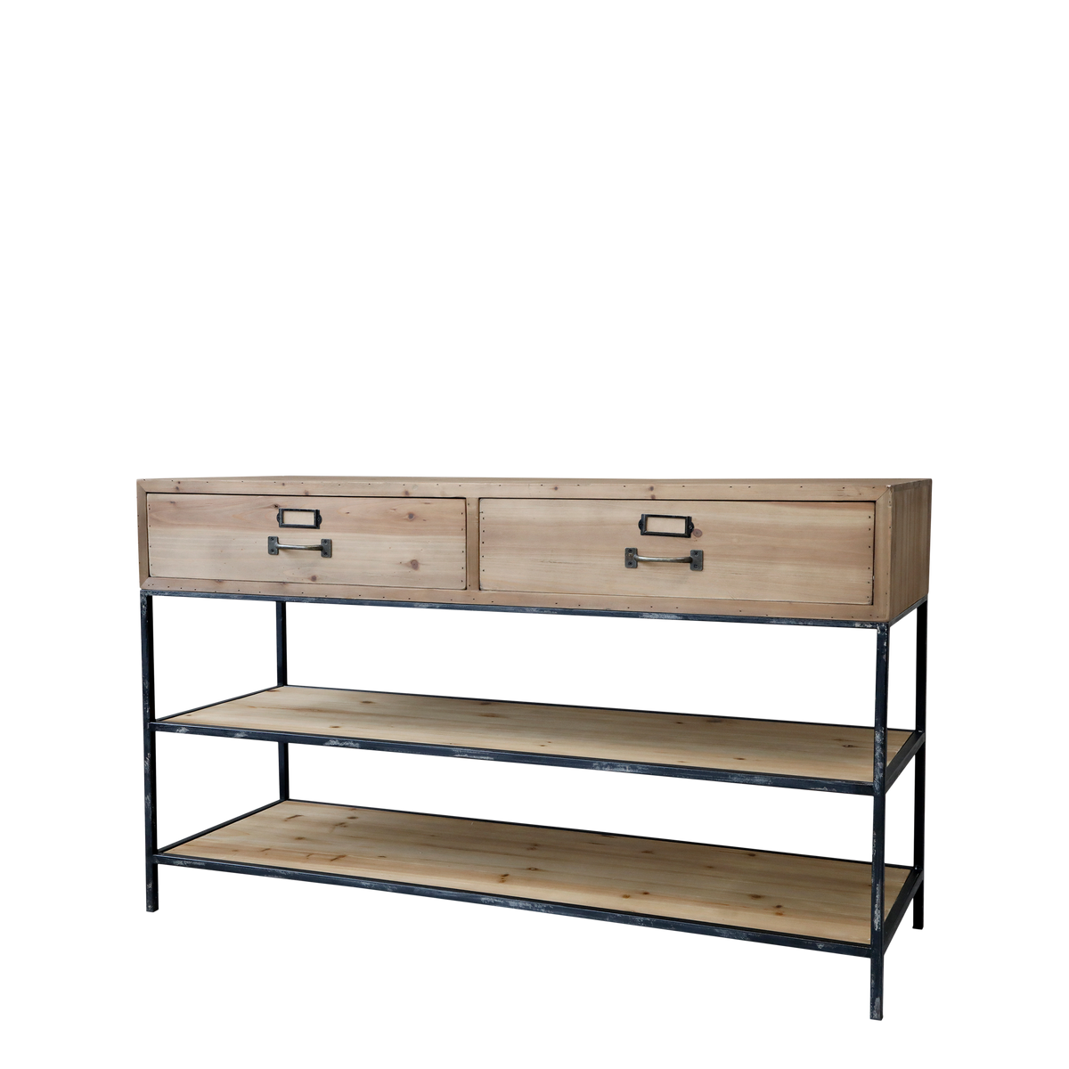 Service Table w. 2 drawers & 2 shelves H72/L124/W42 cm nature