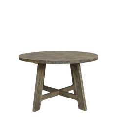 Dining Table in recycled wood H76/D120 cm nature