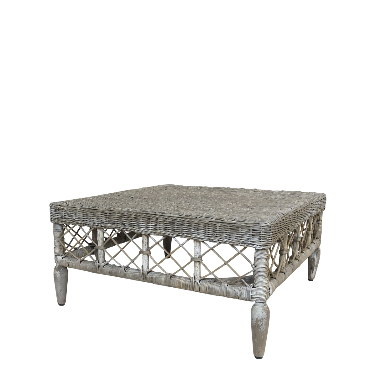 Table w. braided pattern  H36.5/L75/W75 cm nature