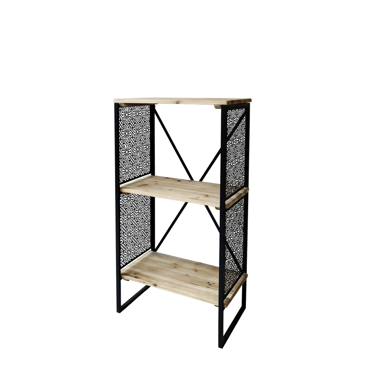 Vence Shelving Unit w. 2 shelves H113/L60/W35 cm antique black